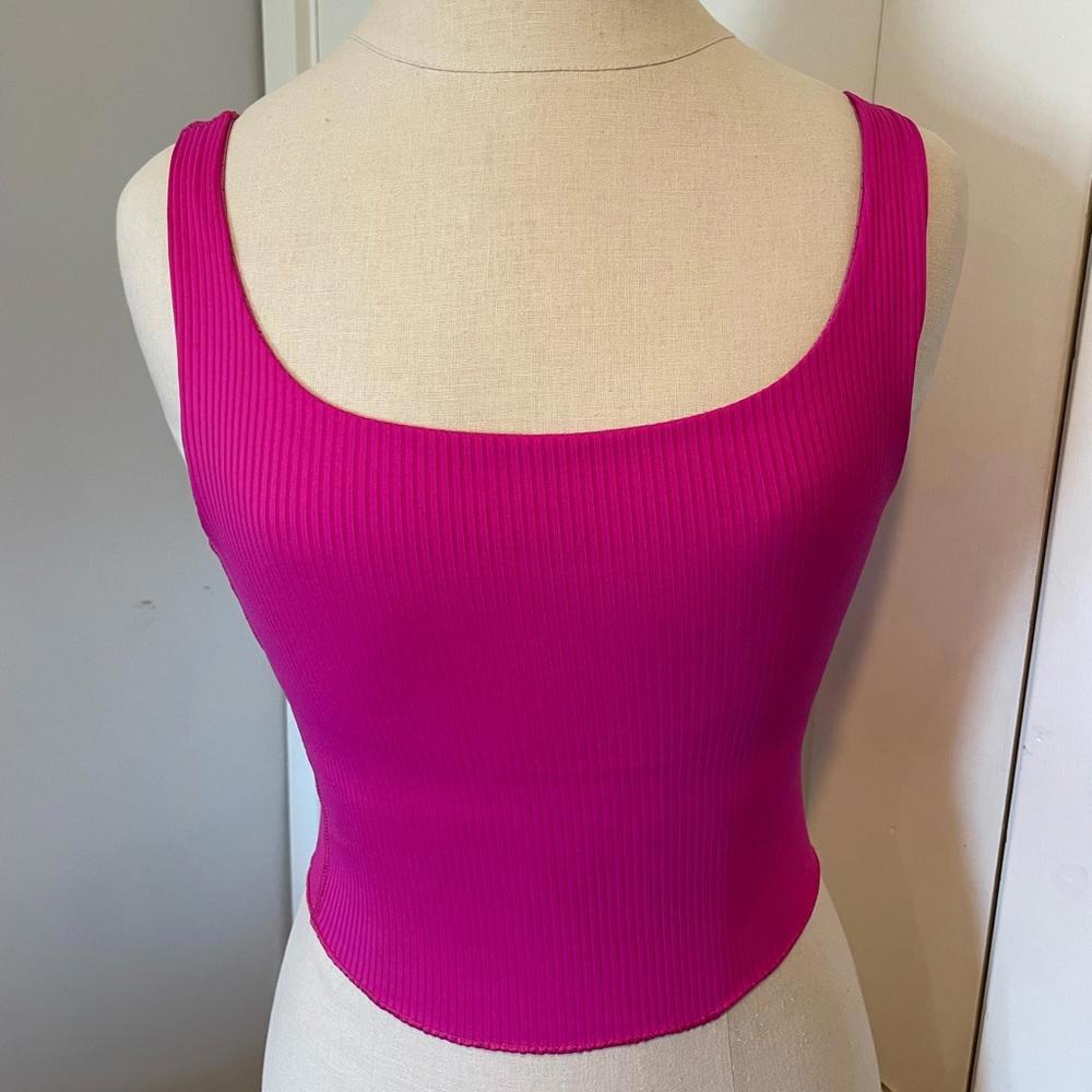 NWOT- Carbon38 Magenta Pink Ribbed Tank- Women’s Size X-Small